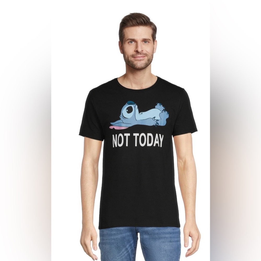 Disney Stitch Black Short-Sleeve Tee